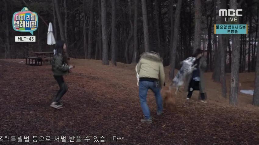 [마리텔] 또 다른 개에서 몸통 박치기 당한 aoa 민아(향숙이).jpg | 인스티즈