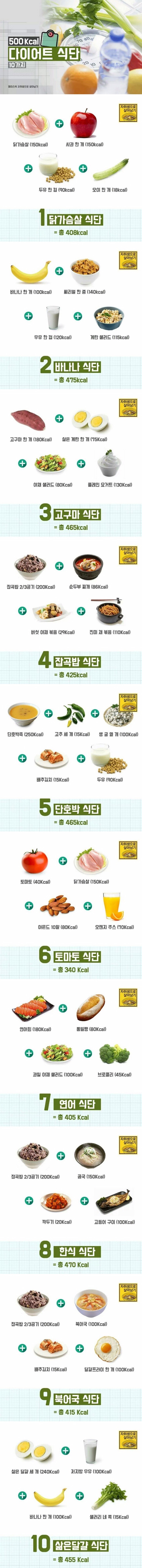 500Kcal 다이어트 식단 10가지 | 인스티즈