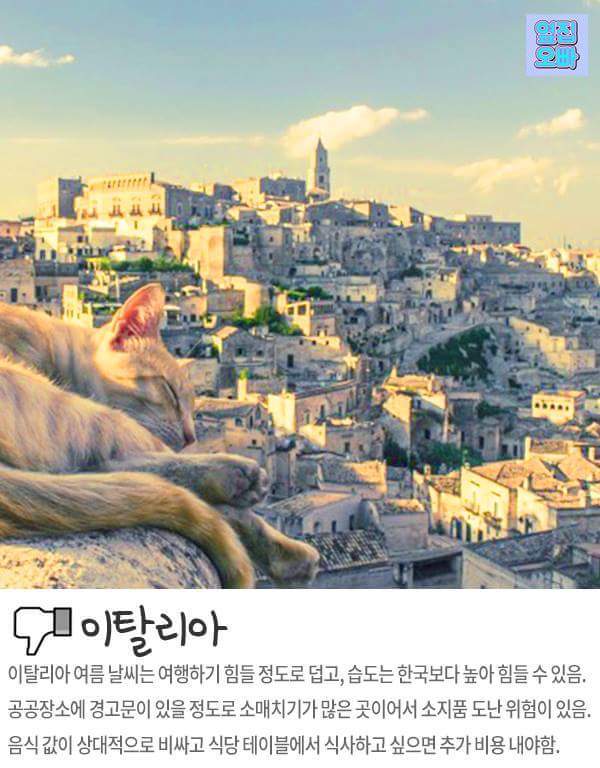 호불호 갈리는 여행지 top 6 | 인스티즈