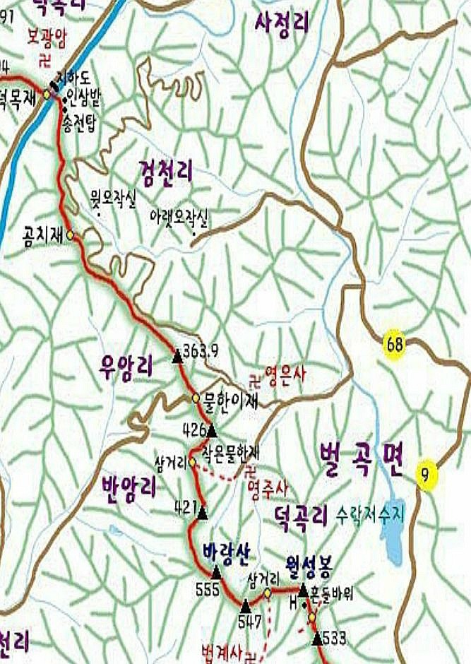 금남정맥 이미지