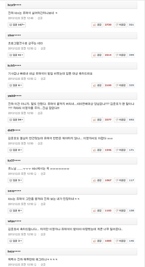 김구라가 대상받기싫어하는 이유 | 인스티즈