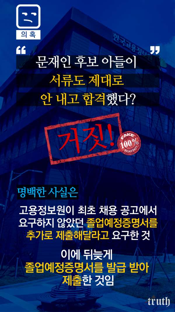 [문재인블로그] 문준용의혹 공식 팩트체크 | 인스티즈