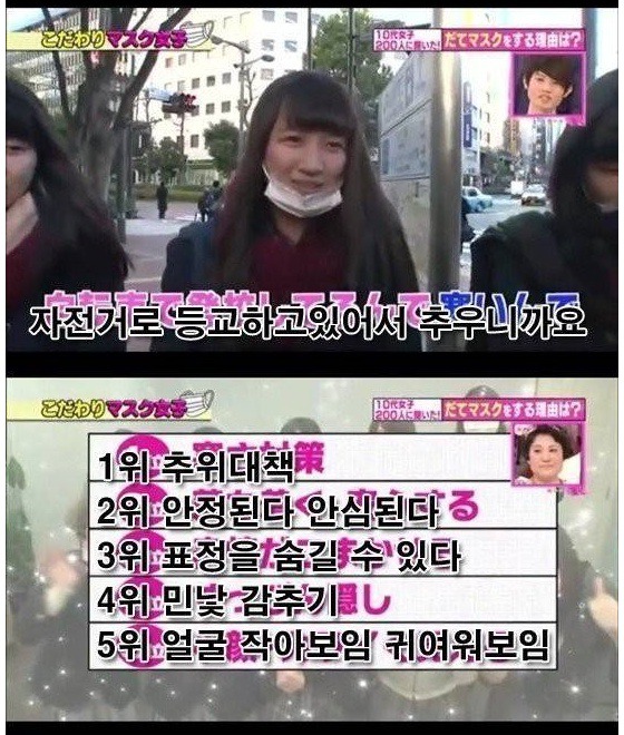 일본 여고생들이 마스크 쓰는 이유 | 인스티즈