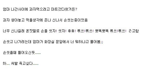 하..... 혼잣말하고 있는데 엄마가 들었다 죽고싶다.....jpg | 인스티즈